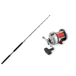 Combo Trolling/Curricán Caña Carbon Troll, Carrete Gtb y Nylon